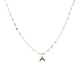 Collier Pierre de Lune Collier pierre de lune orangée - argent 925 2