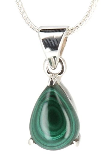 Pendentif Malachite Griffe N°1 - Goutte H1,2cm - 0,8cm 1