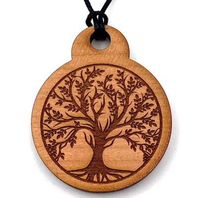 Pendentif Bois Arbre de Vie / Fleur de Vie / Métatron Arbre de Vie