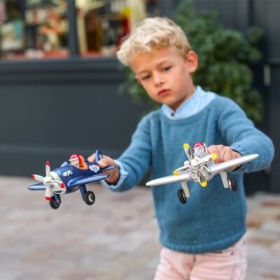 Kleines Spielzeugflugzeug für Kinder - Jet Plane Silver