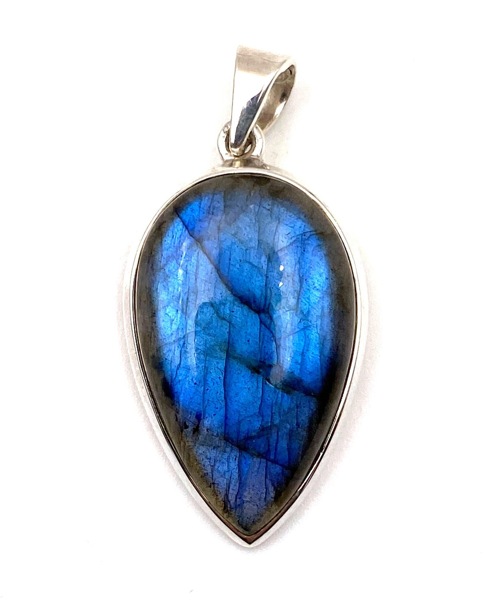 Labradorite Spectrolite Arrow Pendente N°3 Dimensioni pietra: H 3,5 cm x L 2 cm + staffa 1 cm
