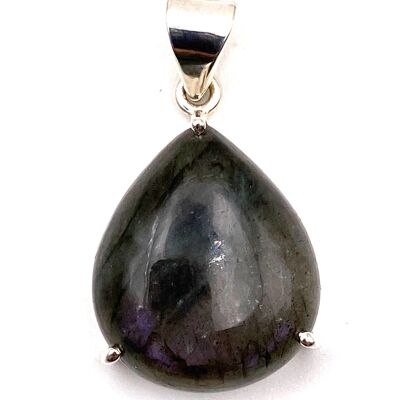 Pendentif Labradorite Goutte violet N°3