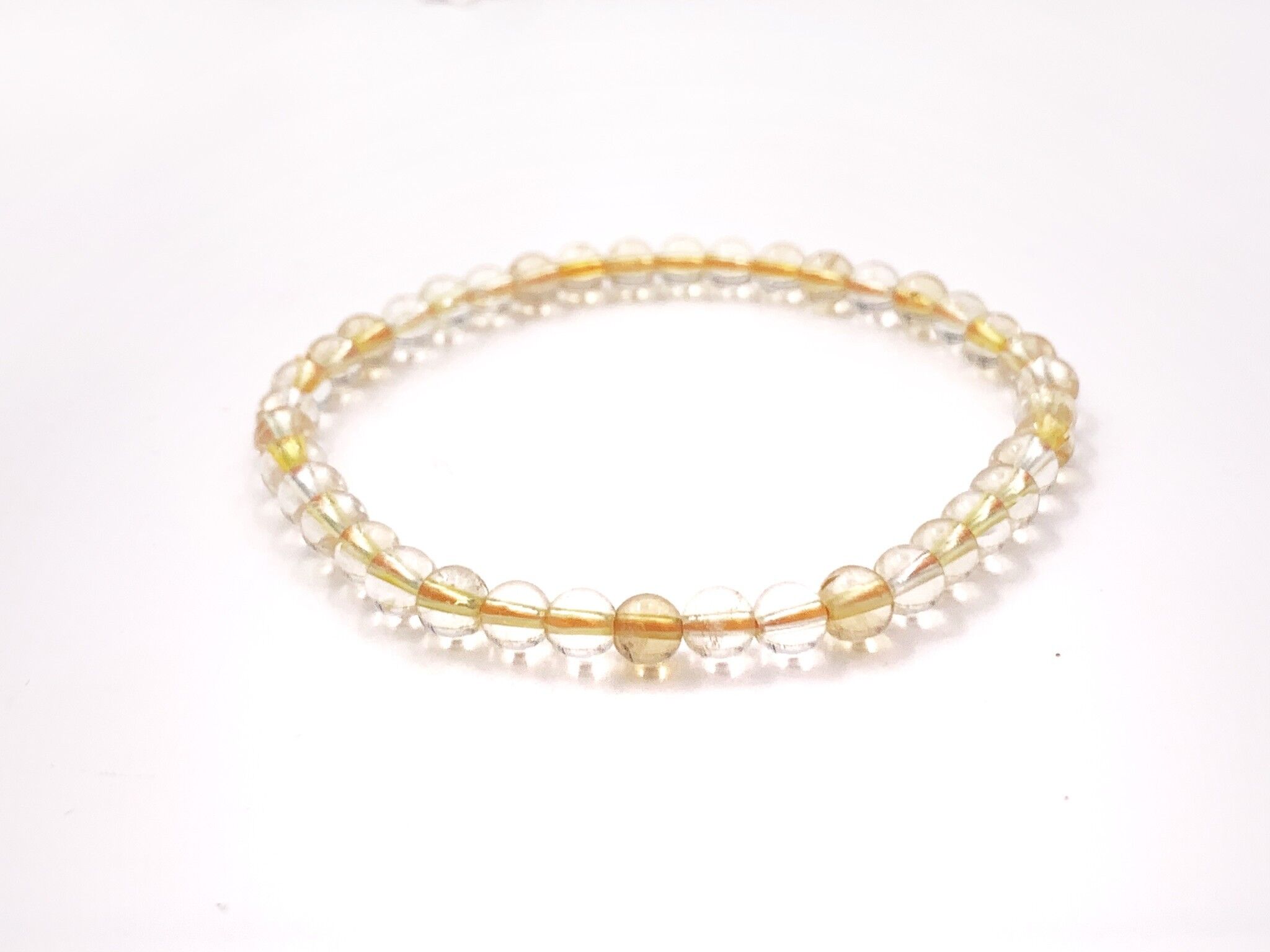 4mm Citrine Bracelet 4mm Stone Citrine Bracelet