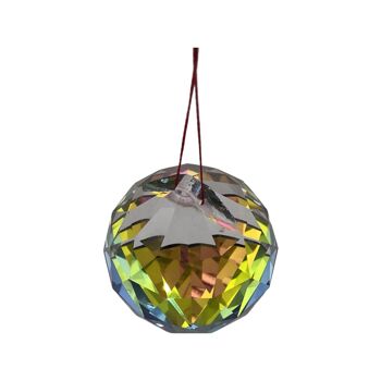 Boule de Cristal à facettes Feng Shui Cristal fond "miroir" multicolor 4