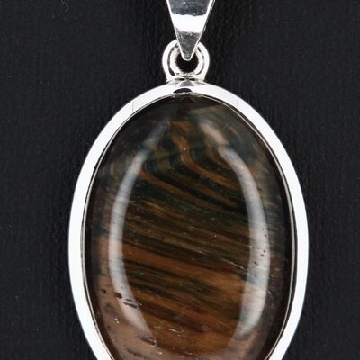 Tiger's eye pendant N°2 - H 2.8 cm x 2 cm