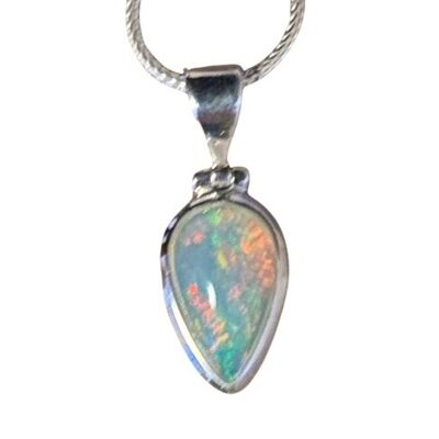 Ethiopian Welo Opal Pendant N°2 - Height 1.5 cm x width 1.2 cm in 925 silver excluding bail