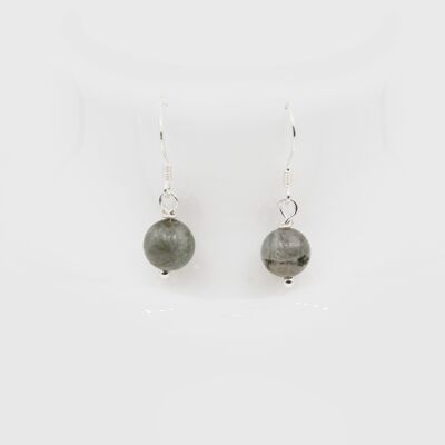 Stone earrings of your choice 925 silver gilded with fine gold (golden)