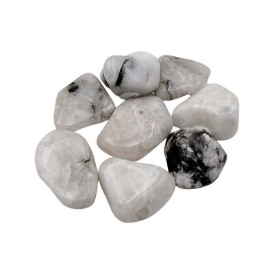 Gerollter Stein Peristerit - weißer Labradorit - Mondstein gewalzter Stein zwischen 2 und 3 cm
