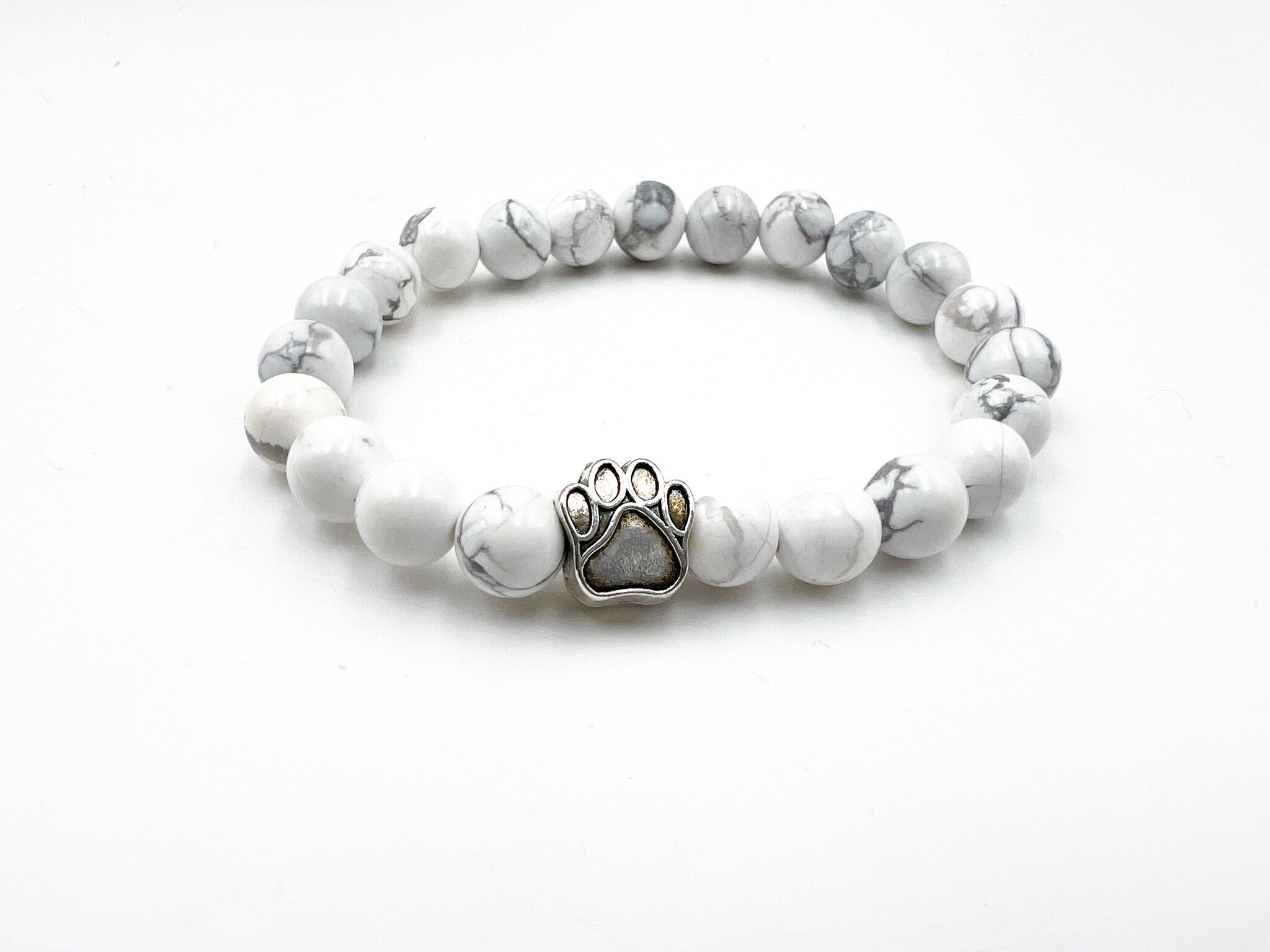 Howlite bracelet Howlite bracelet with small pearl in 925 silver
