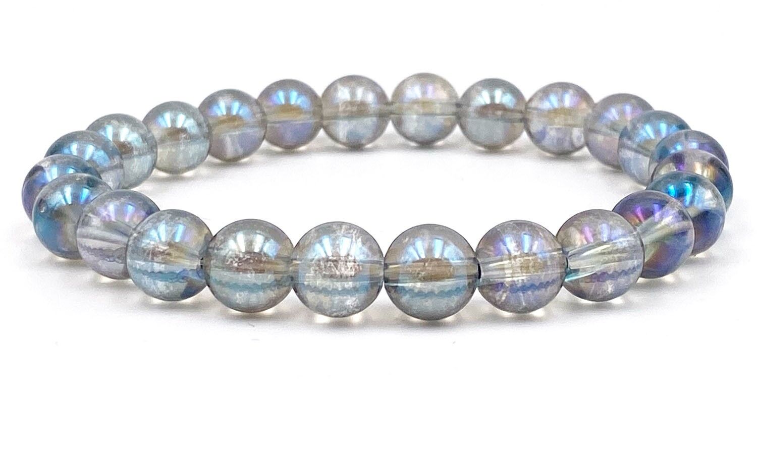 Aqua Aura Quartz Bracelet - Child 6mm Stone Child Bracelet