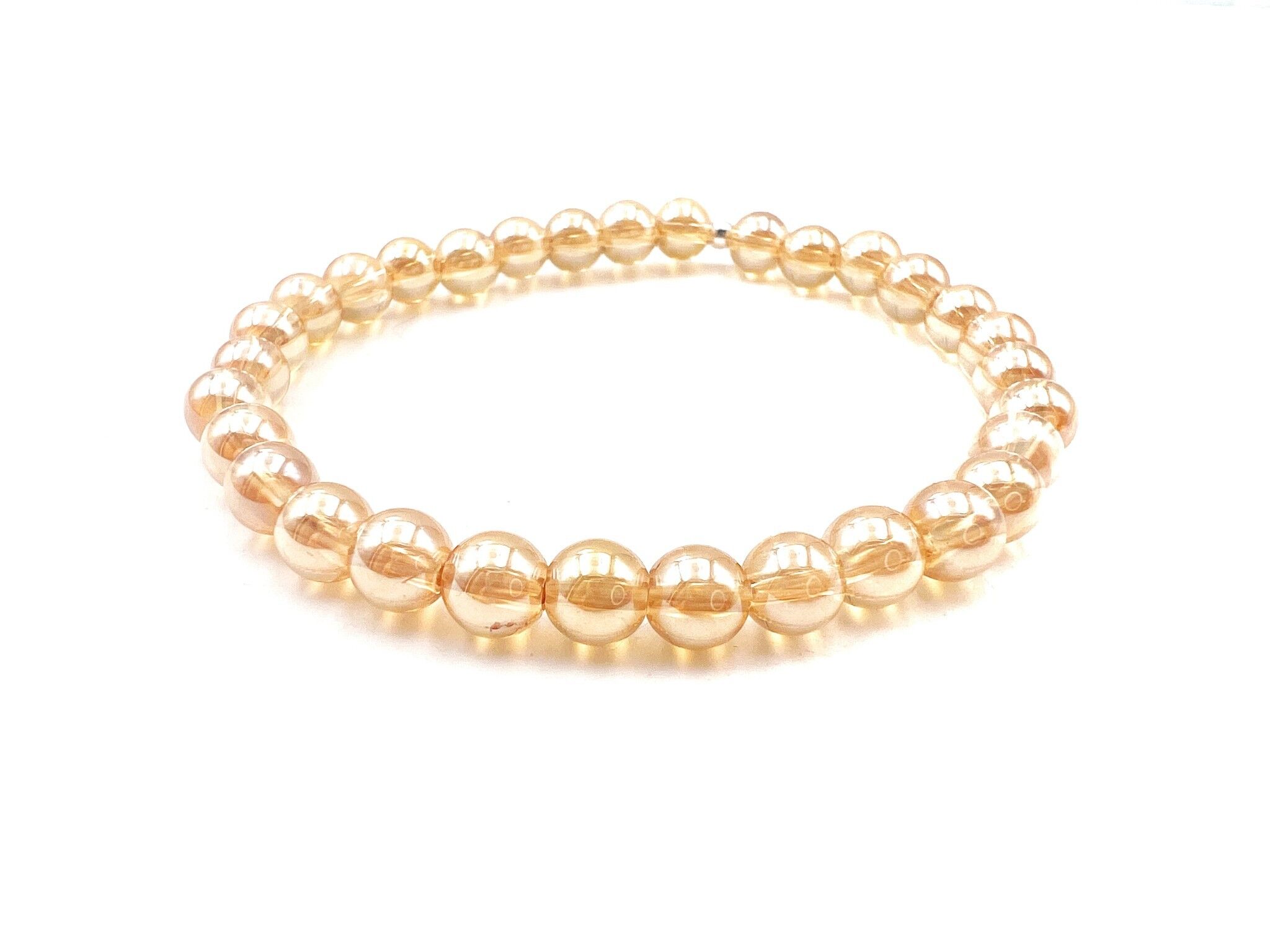 Aura Sunset Quartz Bracelet 6mm Stone Bracelet