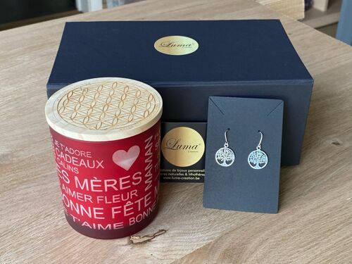 Coffret fête des mères Avec les boucles d'oreilles