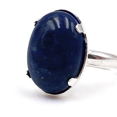 Bague LAPIS LAZULI 18x13mm taille réglable de 56 à 60