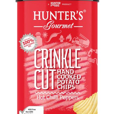 Hunter’s Gourmet crinckled Hot Chili Peppers potato chips 140gr
