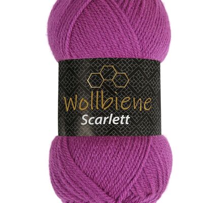 Wollbiene Scarlett 08 knitting wool 50 gr polyacrylic crochet wool Uni wool