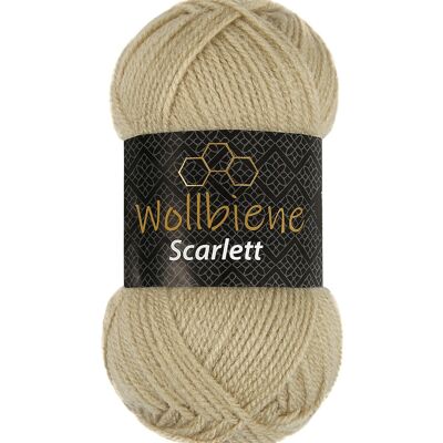 Wollbiene Scarlett 25 knitting wool 50 gr polyacrylic crochet wool Uni wool