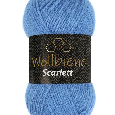 Wollbiene Scarlett 10 knitting wool 50 gr polyacrylic crochet wool Uni wool