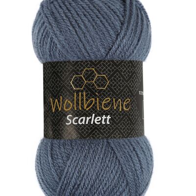 Wollbiene Scarlett 17 knitting wool 50 gr polyacrylic crochet wool Uni wool
