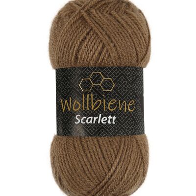 Wollbiene Scarlett 24 knitting wool 50 gr polyacrylic crochet wool Uni wool