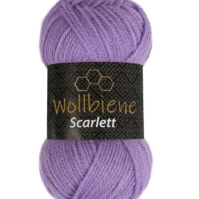 Wollbiene Scarlett 14 knitting wool 50 gr polyacrylic crochet wool Uni wool