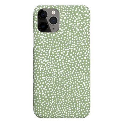 Sage Green Animal Dots iPhone Case , iPhone SE (2020)