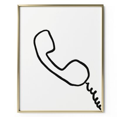 Telephone Abstract Art Print , 5x7in | 13x18cm