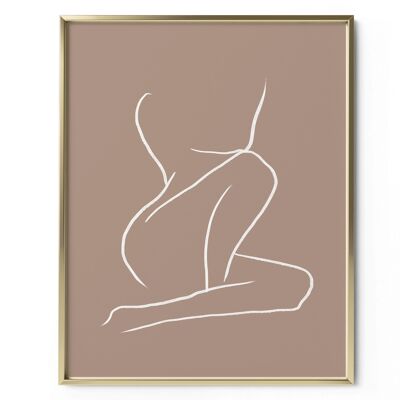 The Boho Woman II Abstract Art Print , 4x6in | 10x15cm