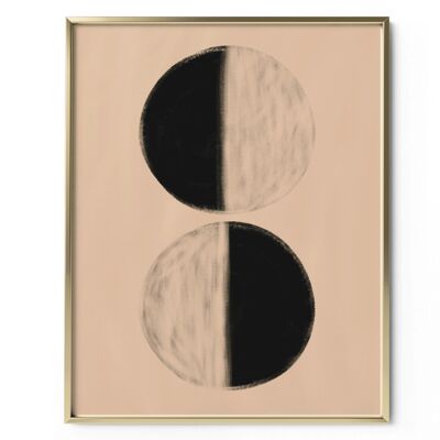 The Double Abstract Art Print , 4x6in | 10x15cm