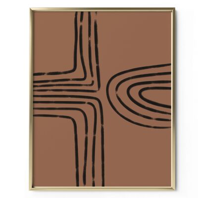 The Lines Abstract Art Print , 4x6in | 10x15cm