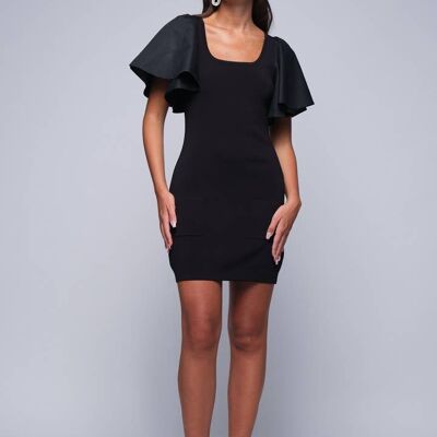 T-shirt dress with cotton sleeves
