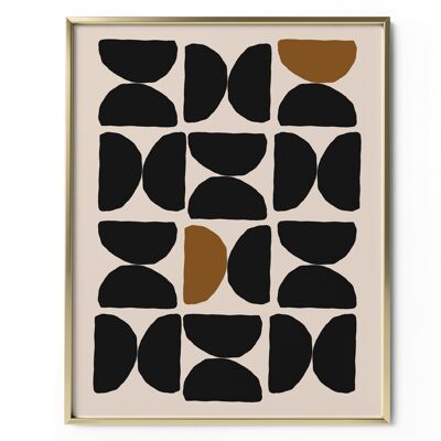 The Shapes II Abstract Art Print , 4x6in | 10x15cm