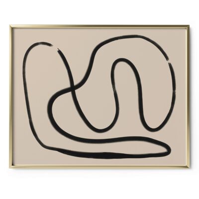 The Swirls I Abstract Art Print , 4x6in | 10x15cm