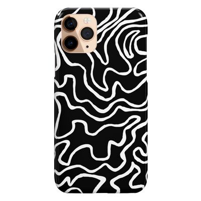 White & Black Retro Swirls iPhone Case , iPhone 13