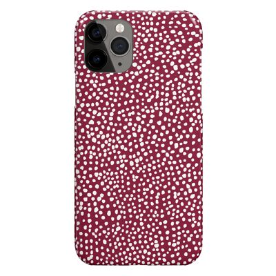 Wine Red Animal Dots iPhone Case , iPhone XS