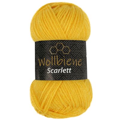 Wollbiene Scarlett 21 knitting wool 50 gr polyacrylic crochet wool Uni wool