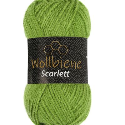 Wollbiene Scarlett 18 knitting wool 50 gr polyacrylic crochet wool Uni wool
