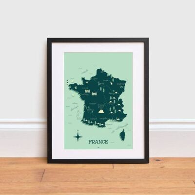 France map Print ,