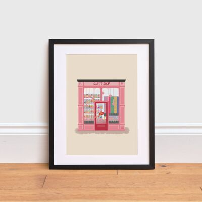 Sweet Shop Print , A4