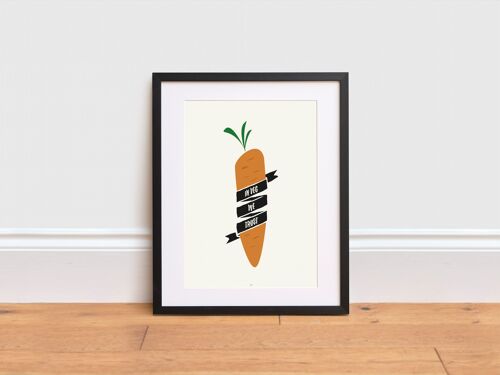 Vegan print - In Veg We Trust ,