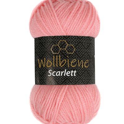 Wollbiene Scarlett 07 knitting wool 50 gr polyacrylic crochet wool Uni wool