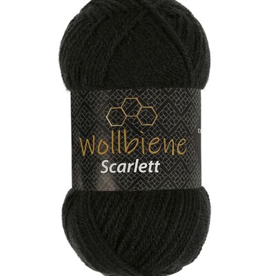 Wollbiene Scarlett 02 knitting wool 50 gr polyacrylic crochet wool Uni wool