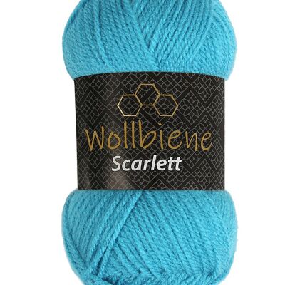 Wollbiene Scarlett 16 knitting wool 50 gr polyacrylic crochet wool Uni wool