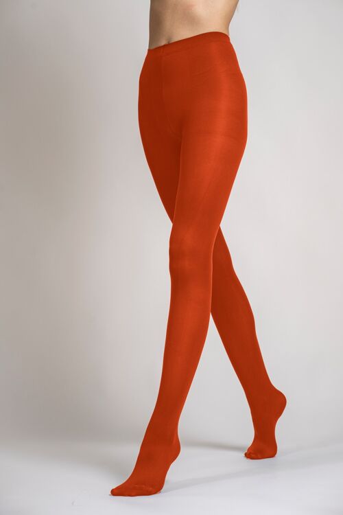 Buy wholesale 50 denier reddish orange opaque tights - Reddish orange