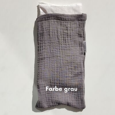 Cuscino di farro 'Ador' colore grigio