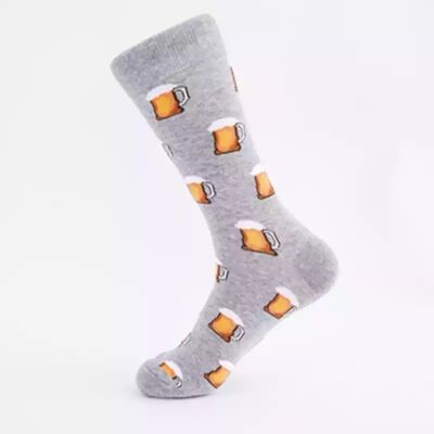 SOCKS WITH BEER PRINT