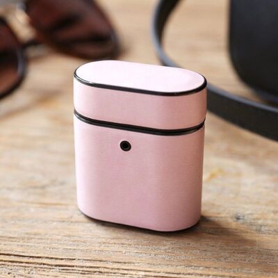 Pink Vegan Leather AirPods Case