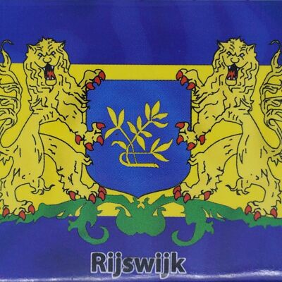 Kühlschrankmagnet Flagge mit Wappen Rijswijk