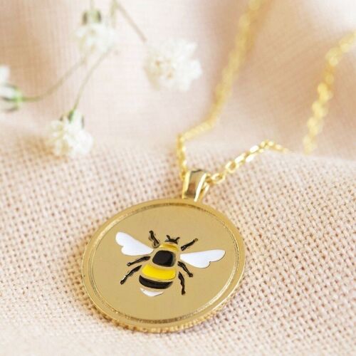 BEE NECKLACE WITH "IT'S YOUR TIME TO BLOOM" REAL SEED CARD