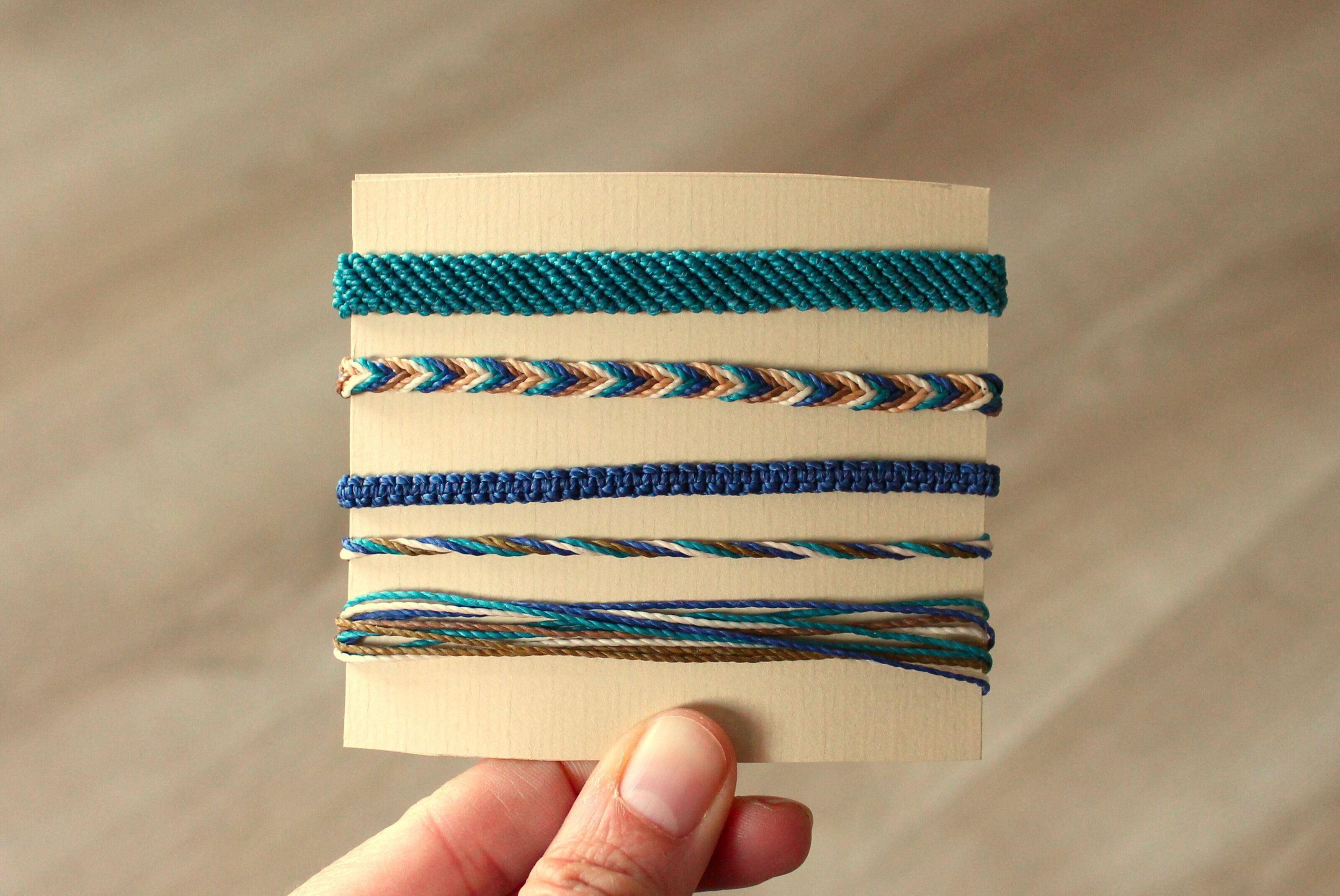 Pack of 10 wax string bracelets - Cai Monkey Crafts