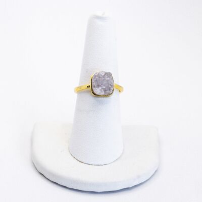 Exquisite Amethyst Geode Ring - Gold Plated